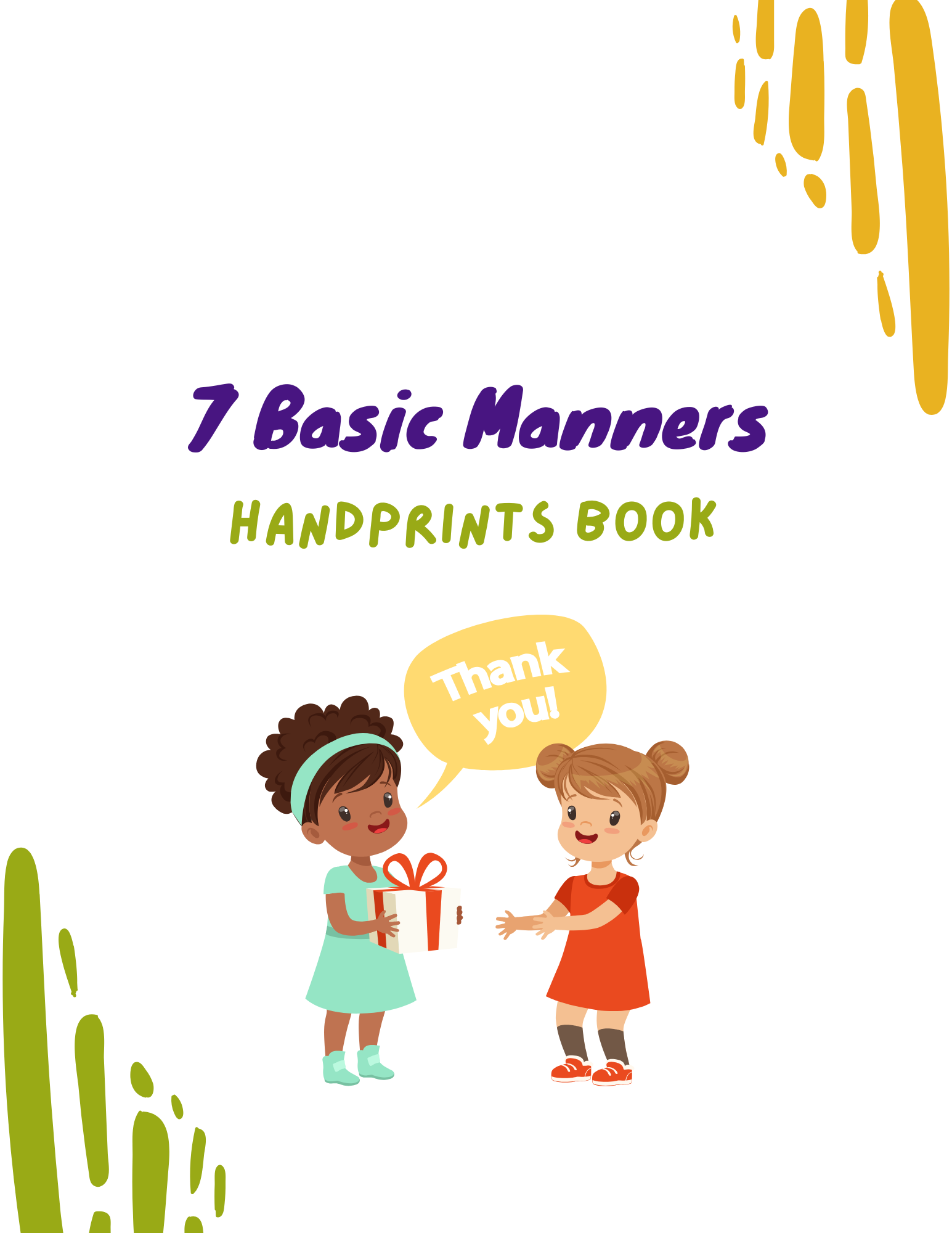 Basic Manners Handprints Book for Kids